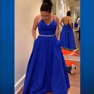 Royal blue prom dress (as is)
